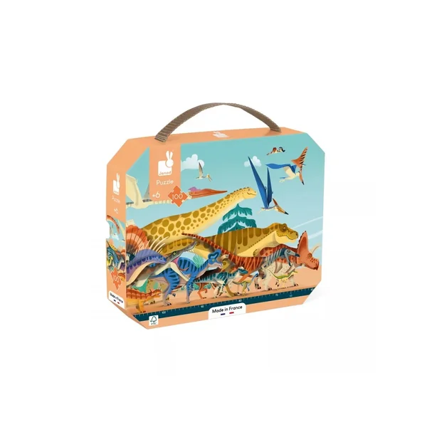 100-Piece Panoramic Dino Puzzle JANOD (6 años)