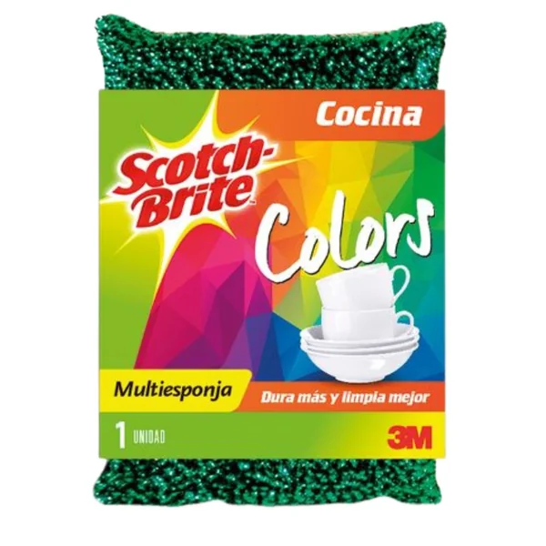 3M Scoth-Brite Multi Esponja Multiuso de Colores Duradera