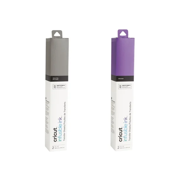 4 hojas de transferencia - Gris/ Violeta- CRICUT