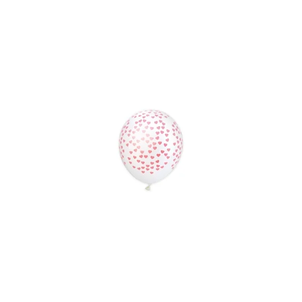 6 globos Ø 25 cm - Corazones - Imagen 2