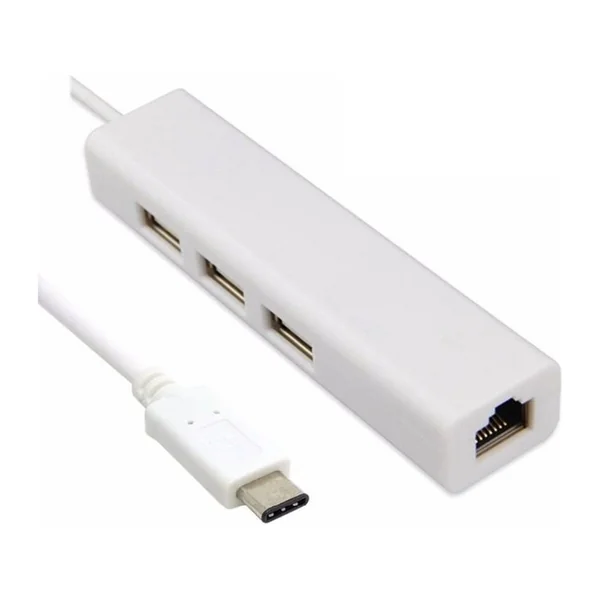 Adaptador MULTI4YOU W-MS004030 (Tipo C - RJ45 - Blanco)