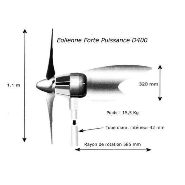 Aerogenerador Marine D400 - Imagen 2