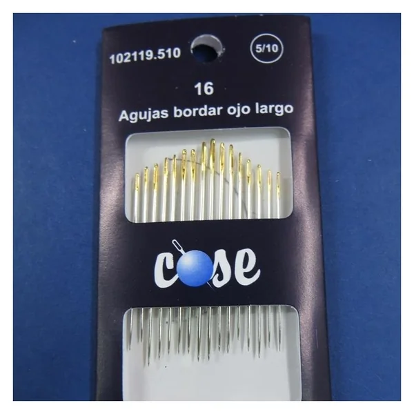 Agujas coser ojo grande