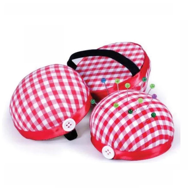 Alfiletero Muñeca Estampado Cuadro Vichy - Rojo