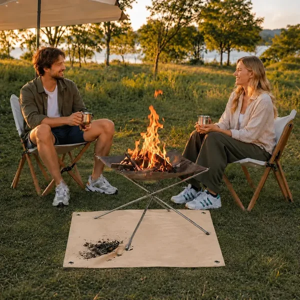 Alfombrilla ignífuga para estufa de camping - Imagen 7