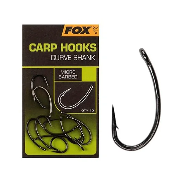 ANZUELO FOX CARP HOOKS CURVE SHANK Nş2, Nş4, Nş6 Y Nş8