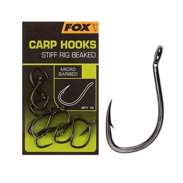 ANZUELO FOX CARP HOOKS STIFF RIG BEAKED Nş4 Y Nş6