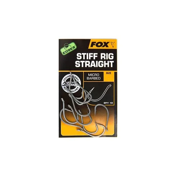 ANZUELO FOX STIFF RIG STRAIGH HOOKS Nş5, Nş6 Y Nş8