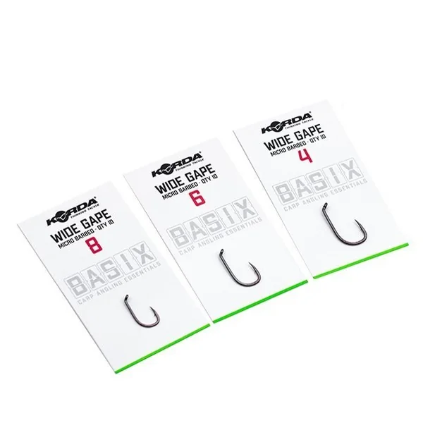 ANZUELO KORDA BASIX WIDE GAPE Nº4, Nº6, Nº8
