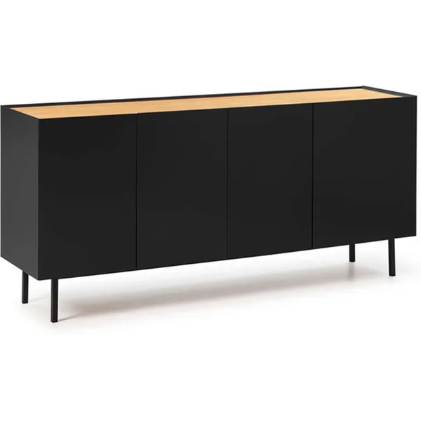 Aparador BAZAR MONDIALE Arista (Negro - 165x40x78 cm)