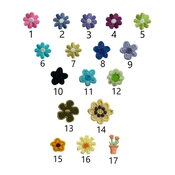 Aplique Bordado Flores Mini F19