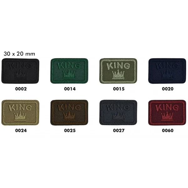 Aplique Bordado Termoadhesivo King 3 x 2cm