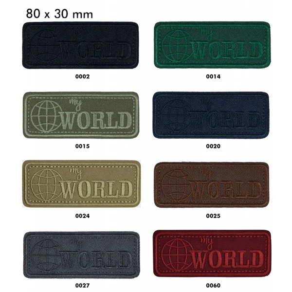 Aplique Bordado Termoadhesivo My World 8 X 3cm