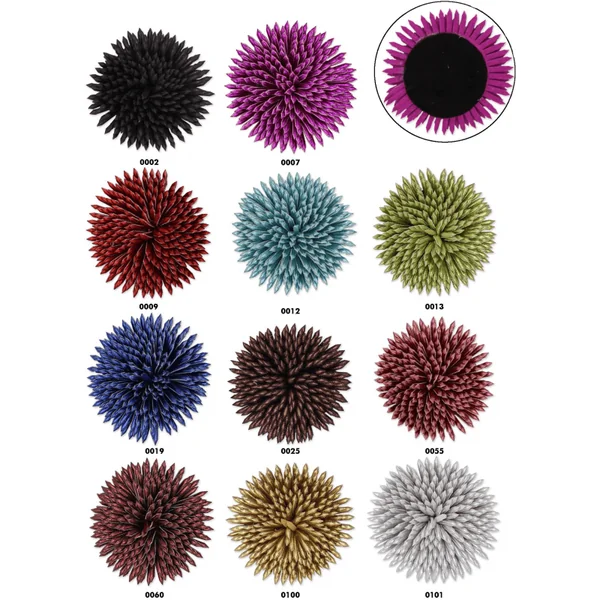 Aplique broche flor polipiel