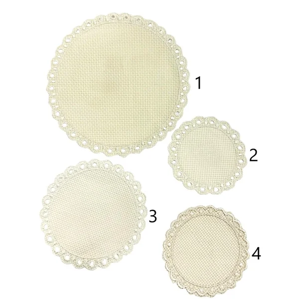 Aplique de Tela Panamá para Bordar Beige