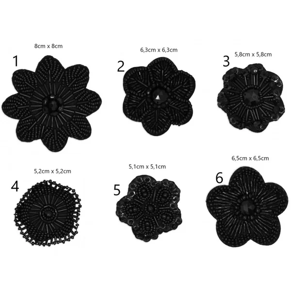 Aplique Rocalla Canutillo Negro Isabel