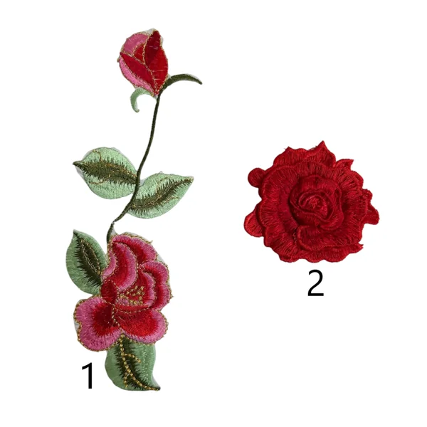 Aplique Rosa Bordada J1