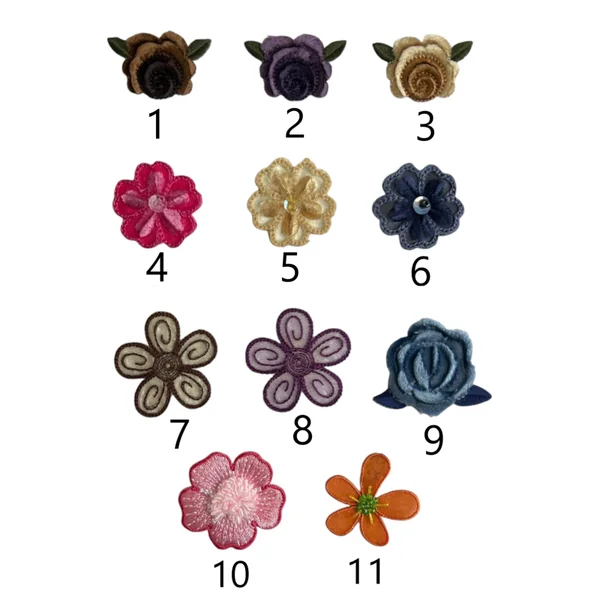 Apliques Flores Termoadhesivas F-12 - F-13