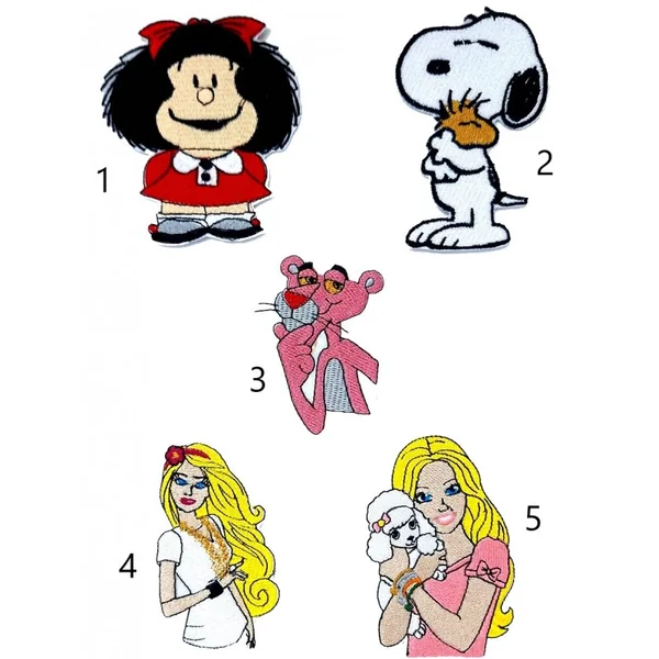 Apliques Termoadhesivos C60 - Bordados de Personajes