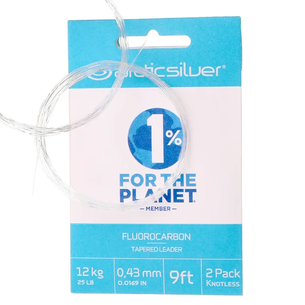 ArcticSilver Bajo de línea cónico Flúorocarbono 9 ft. 2 pack