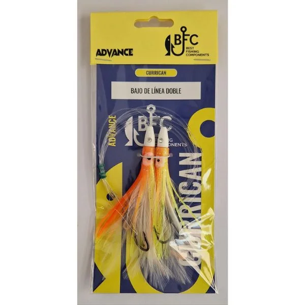 Bajo Bfc Advance Doble Con Pluma Naranja/Amarillo - Monty pesca