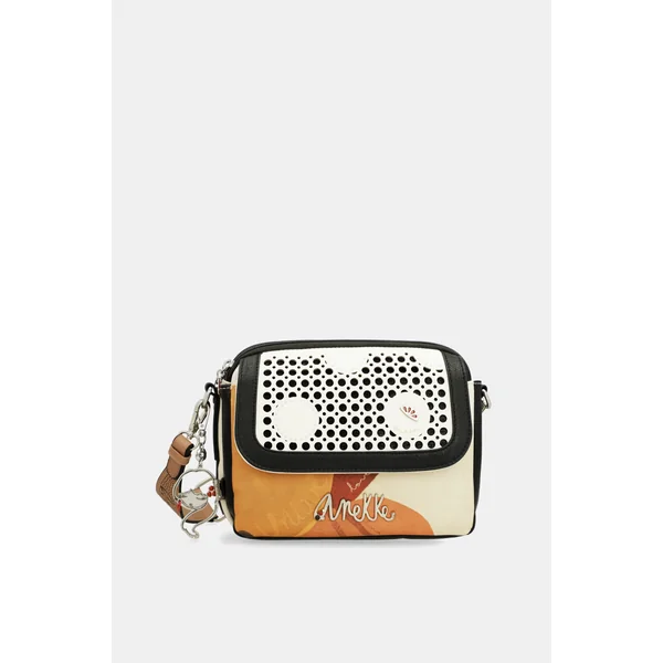 Bandolera de solapa ovalada Lunares