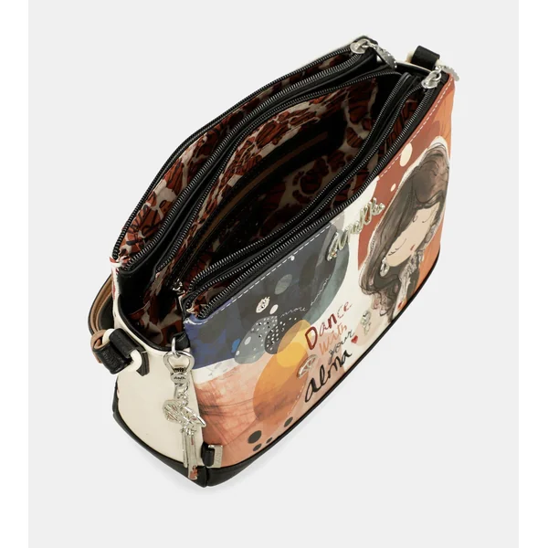 Bandolera estampada 3 compartimentos Alma - Imagen 6