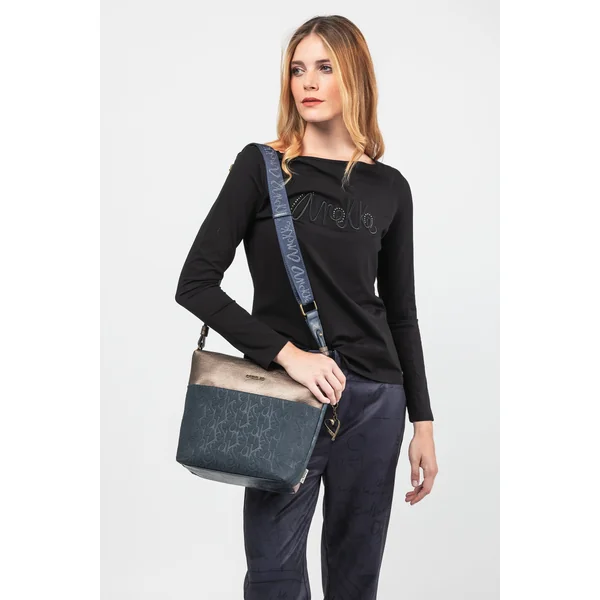 Bandolera grande con bolsillo frontal Studio