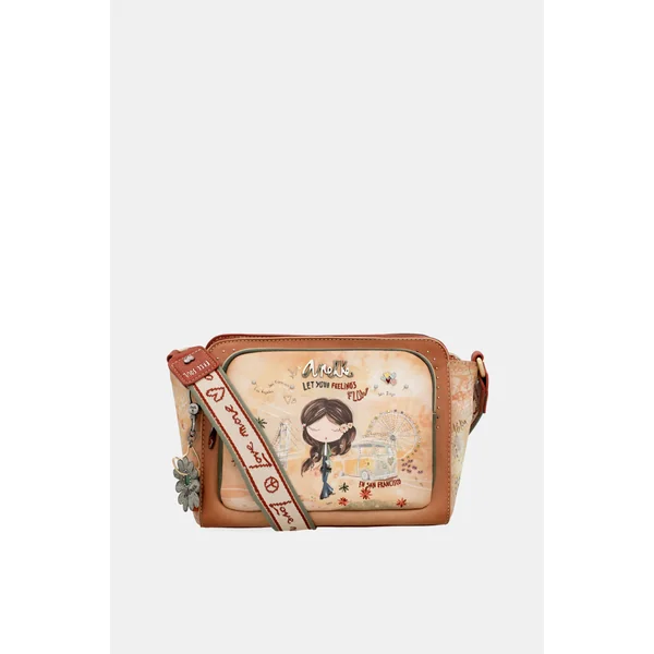 Bandolera rectangular Peace & Love Camel - Imagen 8