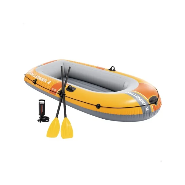 Barca hinchable Challenger 2 INTEX con remos e hinchador