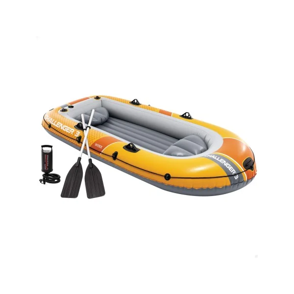 Barca hinchable Challenger 3 INTEX con remos e hinchador