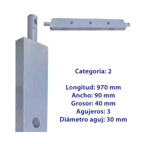 BARRA ENGANCHE DE REMOLQUE 80X40 L