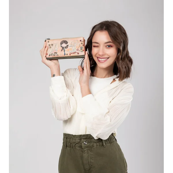 Billetero RFID grande Peace & Love Camel - Imagen 2