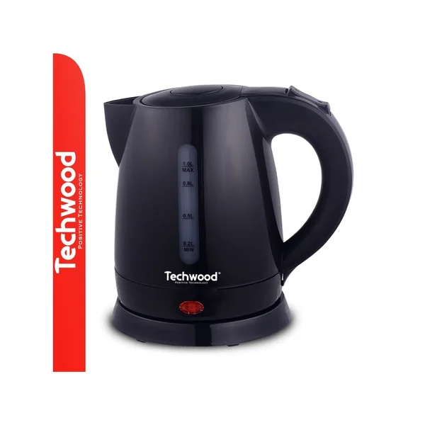 Black Electric Water Hervir 1600W 1L Techwood
