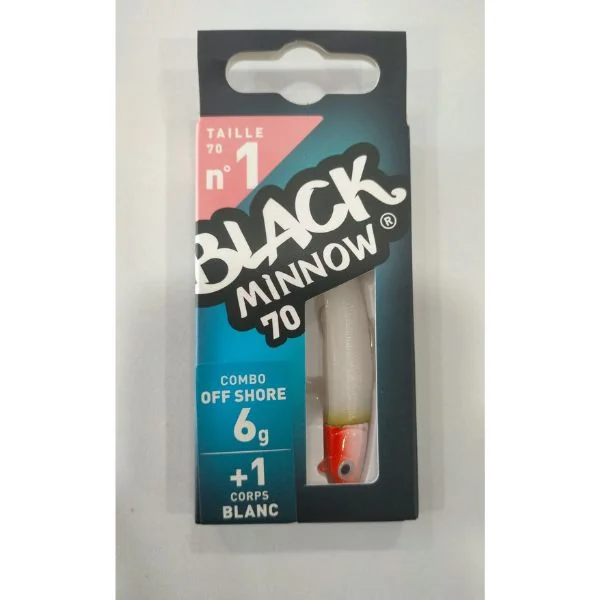Black Minnow 70 Combo Off Shore 6g Blanc