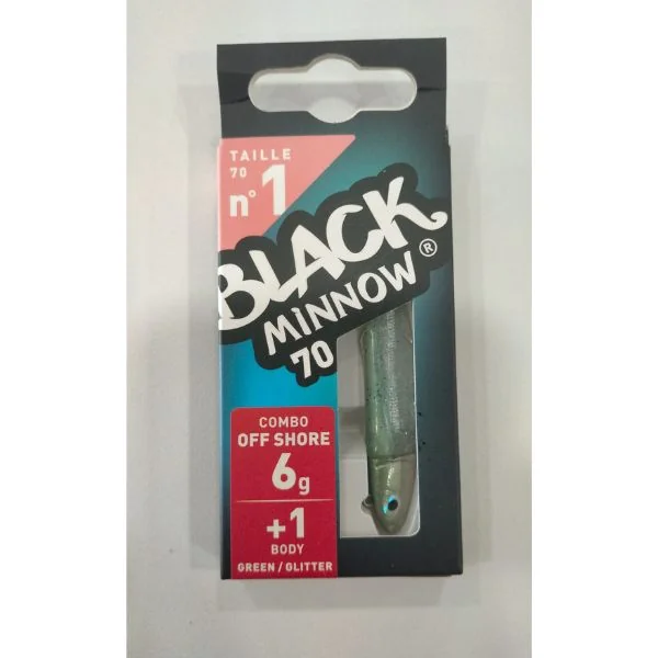 Black Minnow 70 Combo Off Shore 6g Green Glitter