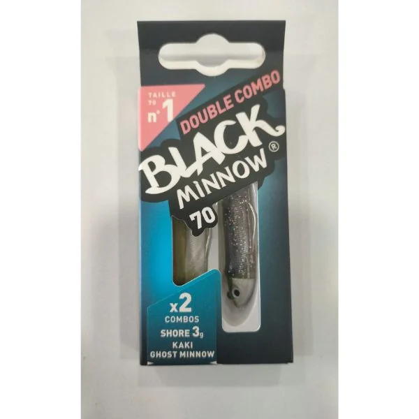 Black Minnow 70 Doble Combo Shore 3g Kaki Ghost Minnow