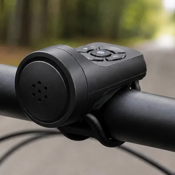 Bocina recargable para bicicleta con alarma antirrobo