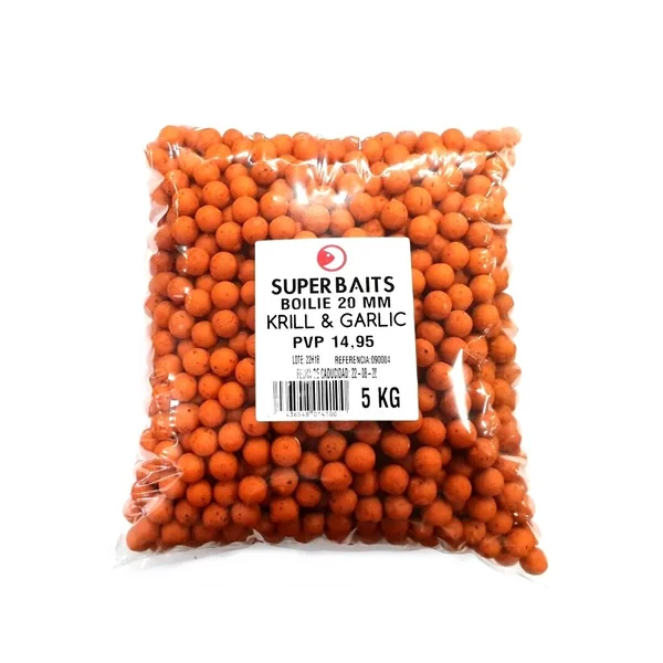 BOILIES 20 MM SUPERBAITS KRILL Y GARLIC 5KGS
