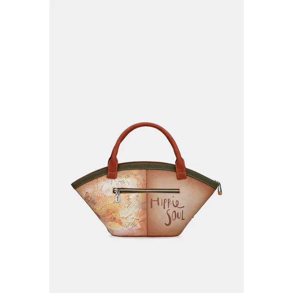 Bolso cesta Peace & Love Camel - Imagen 3