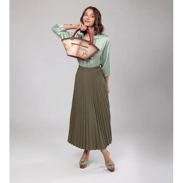 Bolso cesta Peace & Love Camel - Imagen 6