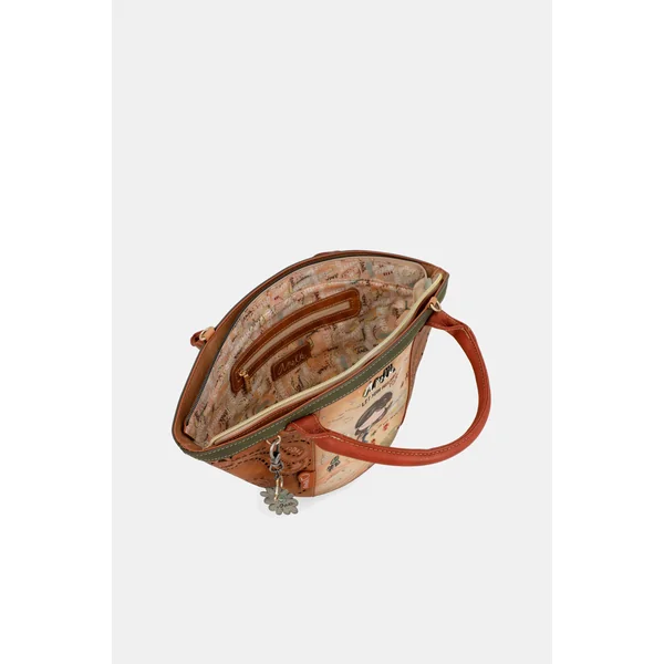 Bolso cesta Peace & Love Camel - Imagen 9