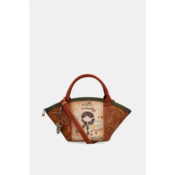 Bolso cesta Peace & Love Camel - Imagen 10