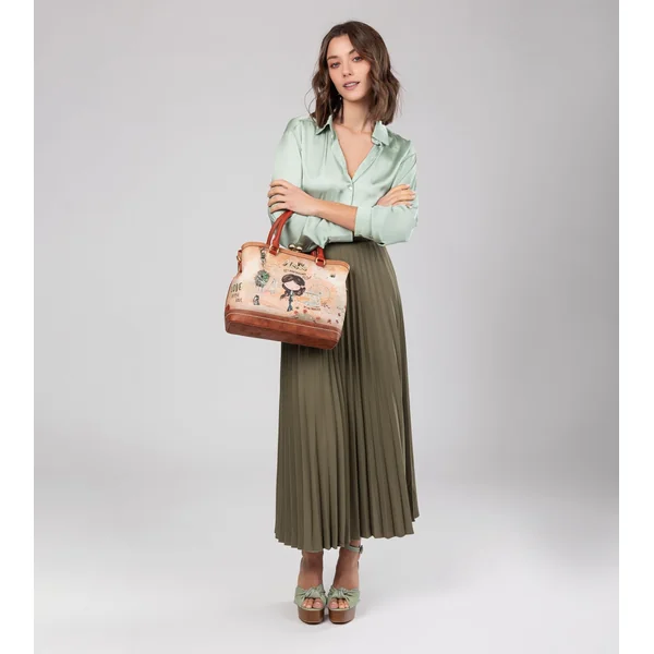 Bolso de boquilla Peace & Love Camel - Imagen 2