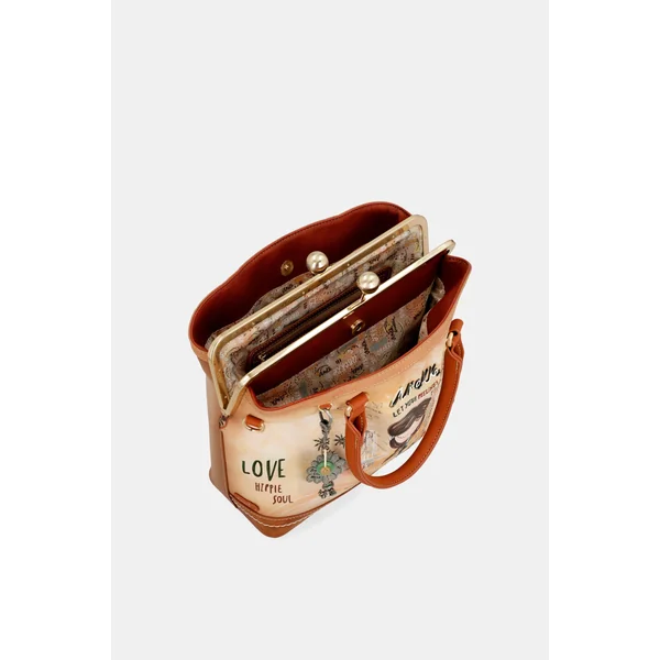 Bolso de boquilla Peace & Love Camel - Imagen 5