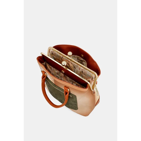 Bolso de boquilla Peace & Love Camel - Imagen 10