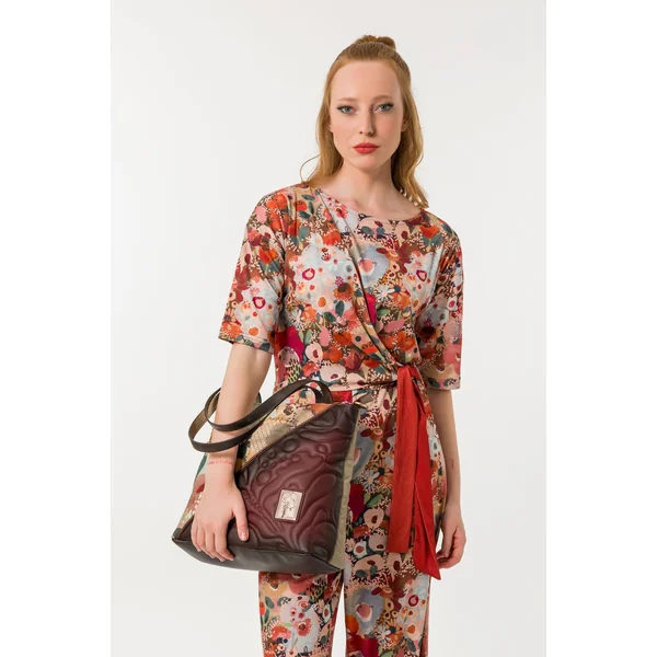 Bolso de hombro cuadrado Blossom