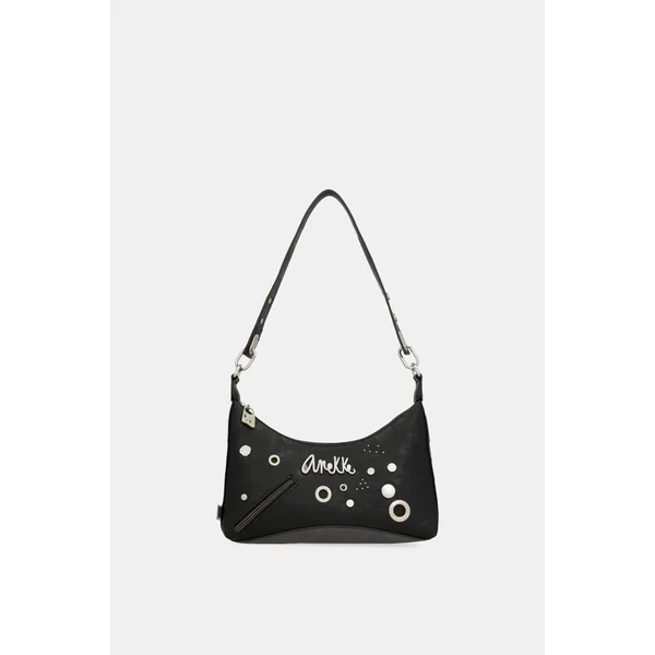 Bolso de hombro negro Crust