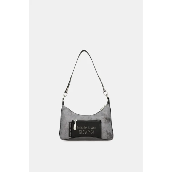Bolso de hombro negro Crust - Imagen 2