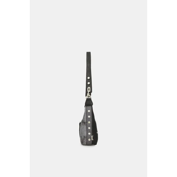 Bolso de hombro negro Crust - Imagen 3